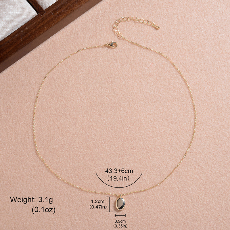Ig Style Simple Style Oval Copper Pendant Necklace In Bulk display picture 1