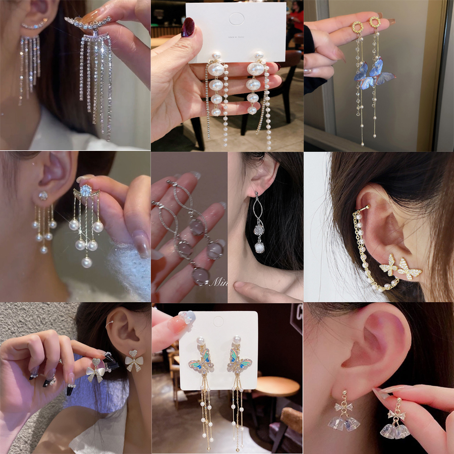 1 Paire Dame Forme De Cœur Gland Incruster Perle Artificielle Alliage Strass Boucles D'oreilles display picture 1