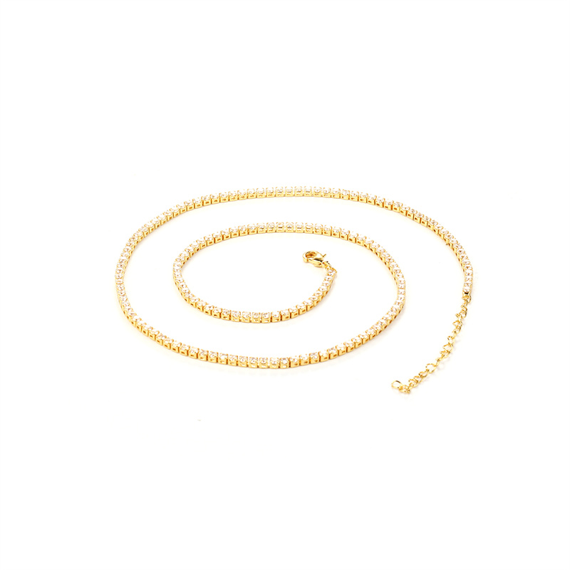 Simple Style Classic Style Round Copper Gold Plated Silver Plated Zircon Necklace In Bulk display picture 4