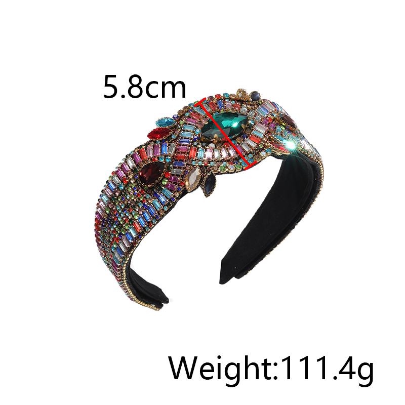 Elegant Lady Colorful Cloth Inlay Zircon Hair Band display picture 8