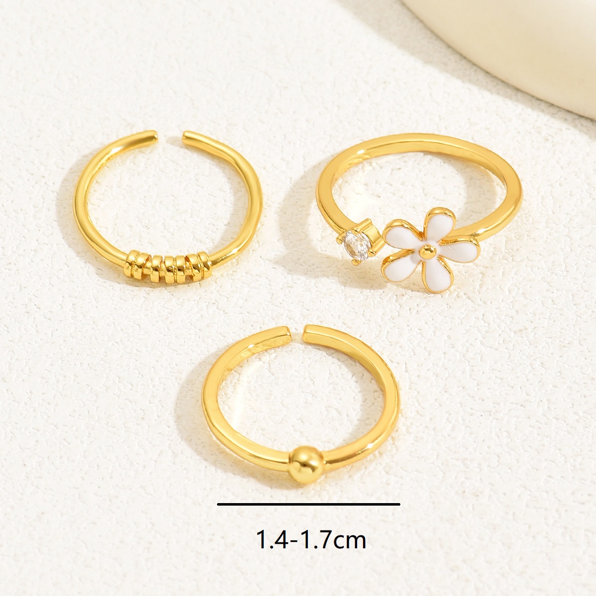 Vacation Simple Style Flower Bow Knot Copper Enamel Plating Inlay Zircon 18k Gold Plated Women's Toe Rings display picture 6