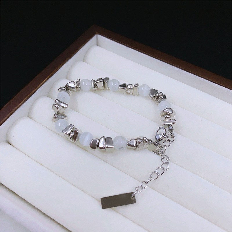 Simple Style Commute Geometric Stainless Steel Opal Wholesale Bracelets display picture 2