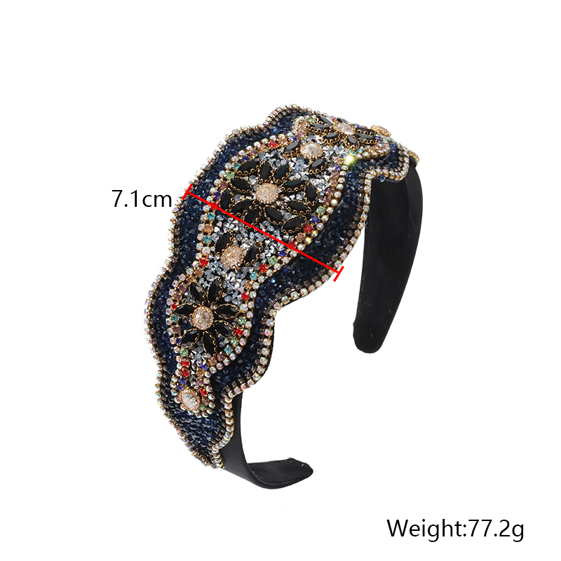 Women's Glam Retro Waves Flower Cloth Hair Band display picture 1