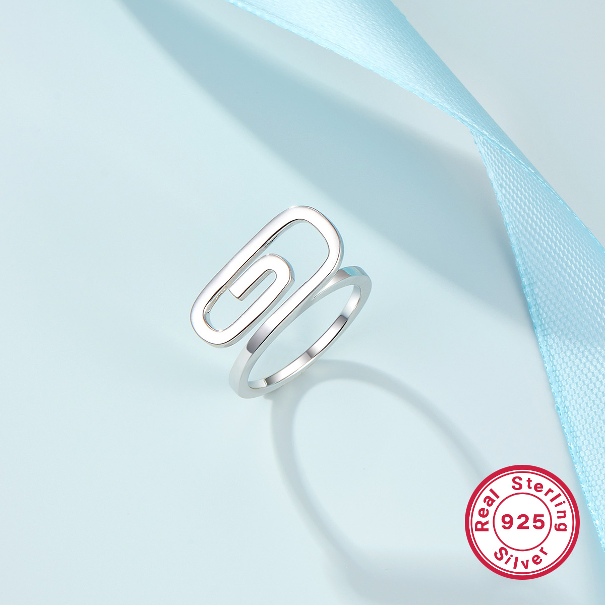 1 Pair Novelty Simple Style Paper Clip Plating Sterling Silver White Gold Plated Earrings display picture 6