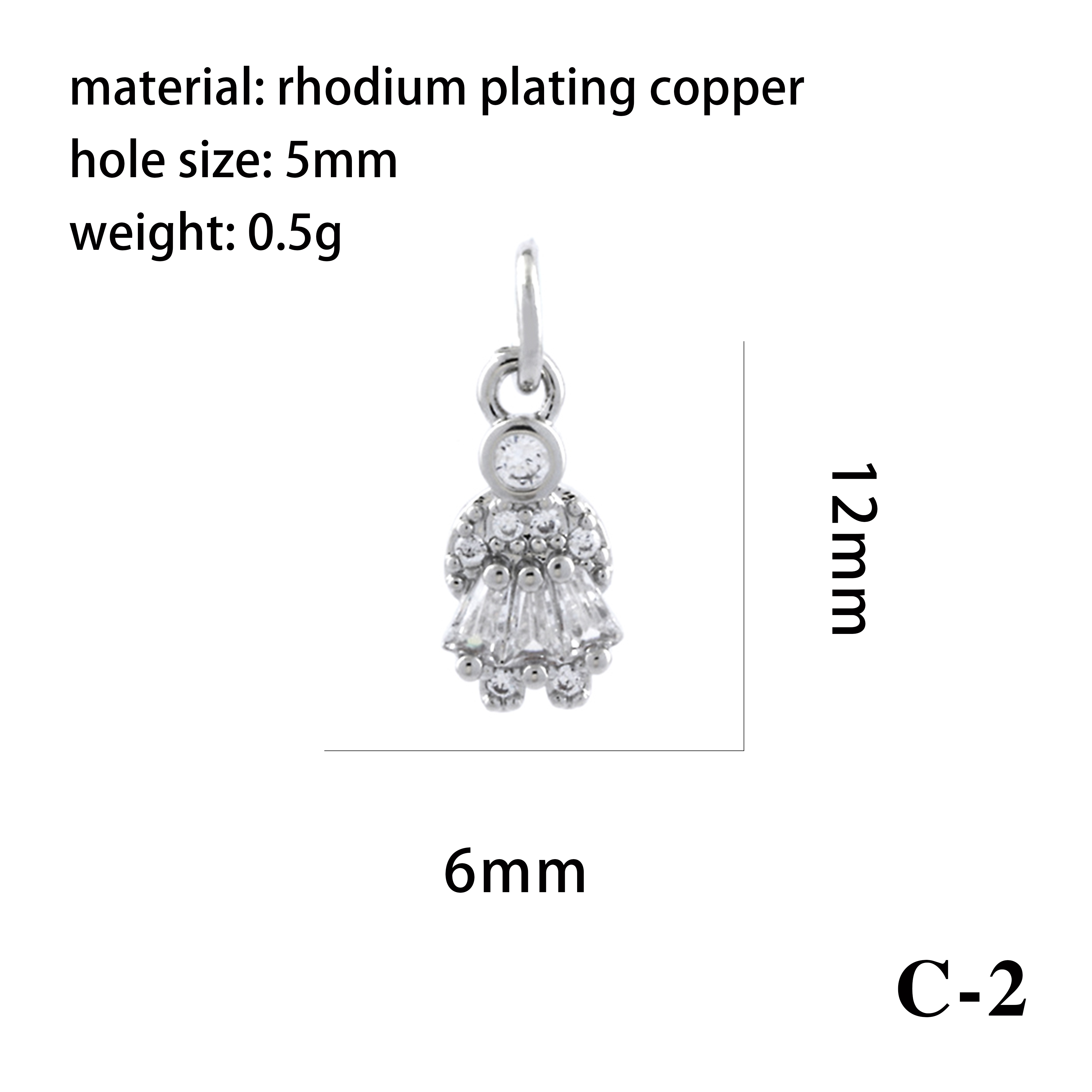 Ig Style Simple Style Angel Dolphin Crown Copper Plating Inlay Zircon 18k Gold Plated Charms display picture 7