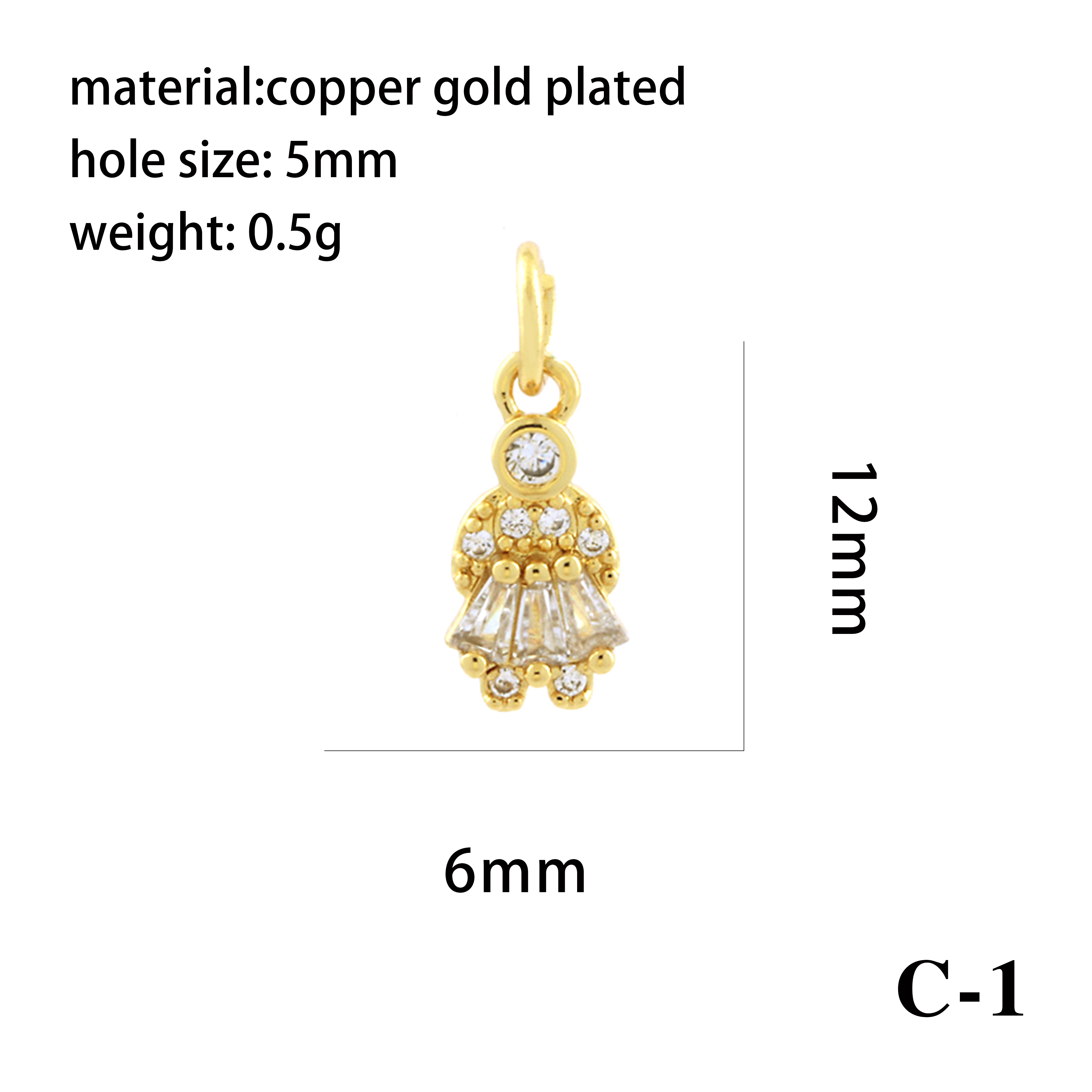 Ig Style Simple Style Angel Dolphin Crown Copper Plating Inlay Zircon 18k Gold Plated Charms display picture 18