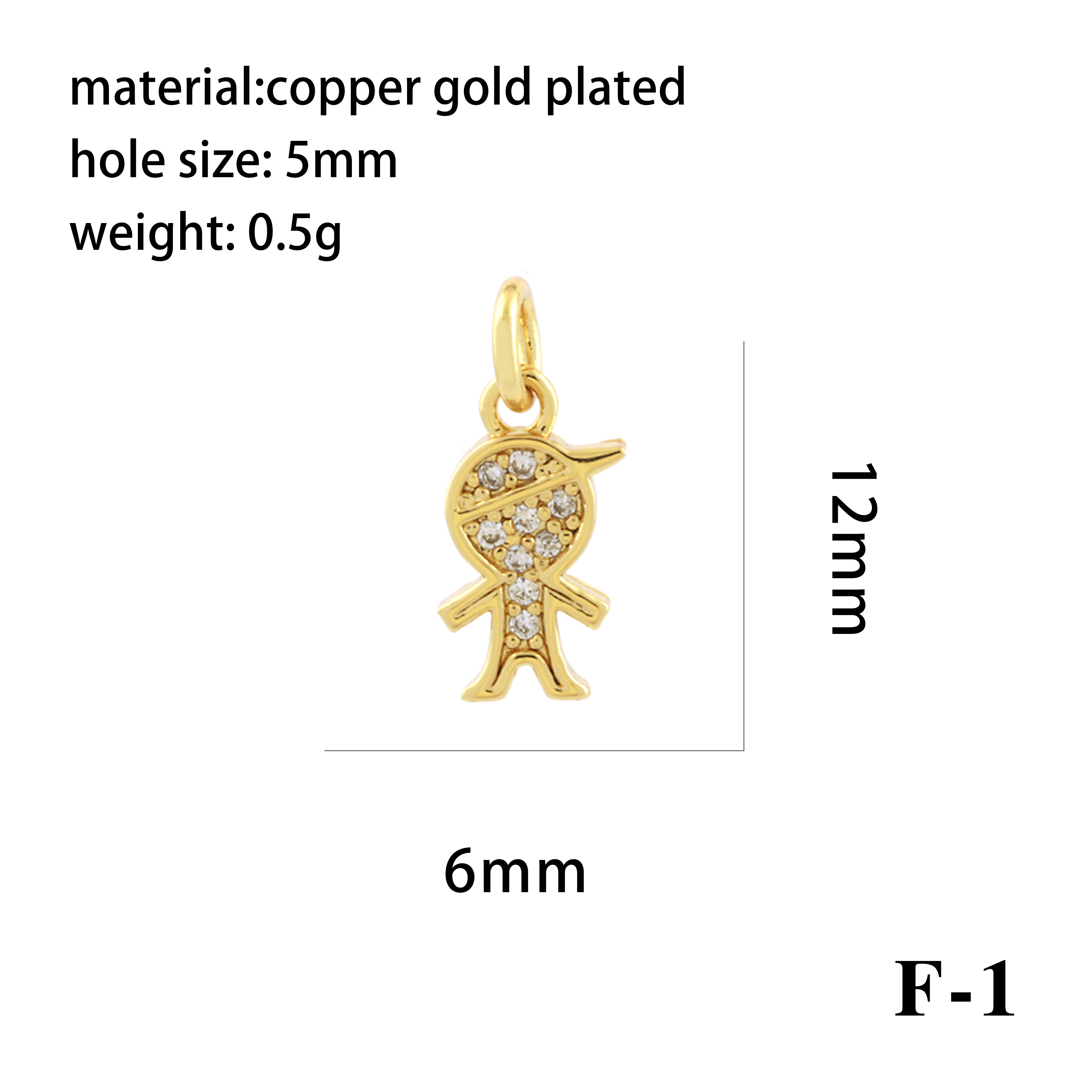 Ig Style Simple Style Angel Dolphin Crown Copper Plating Inlay Zircon 18k Gold Plated Charms display picture 20