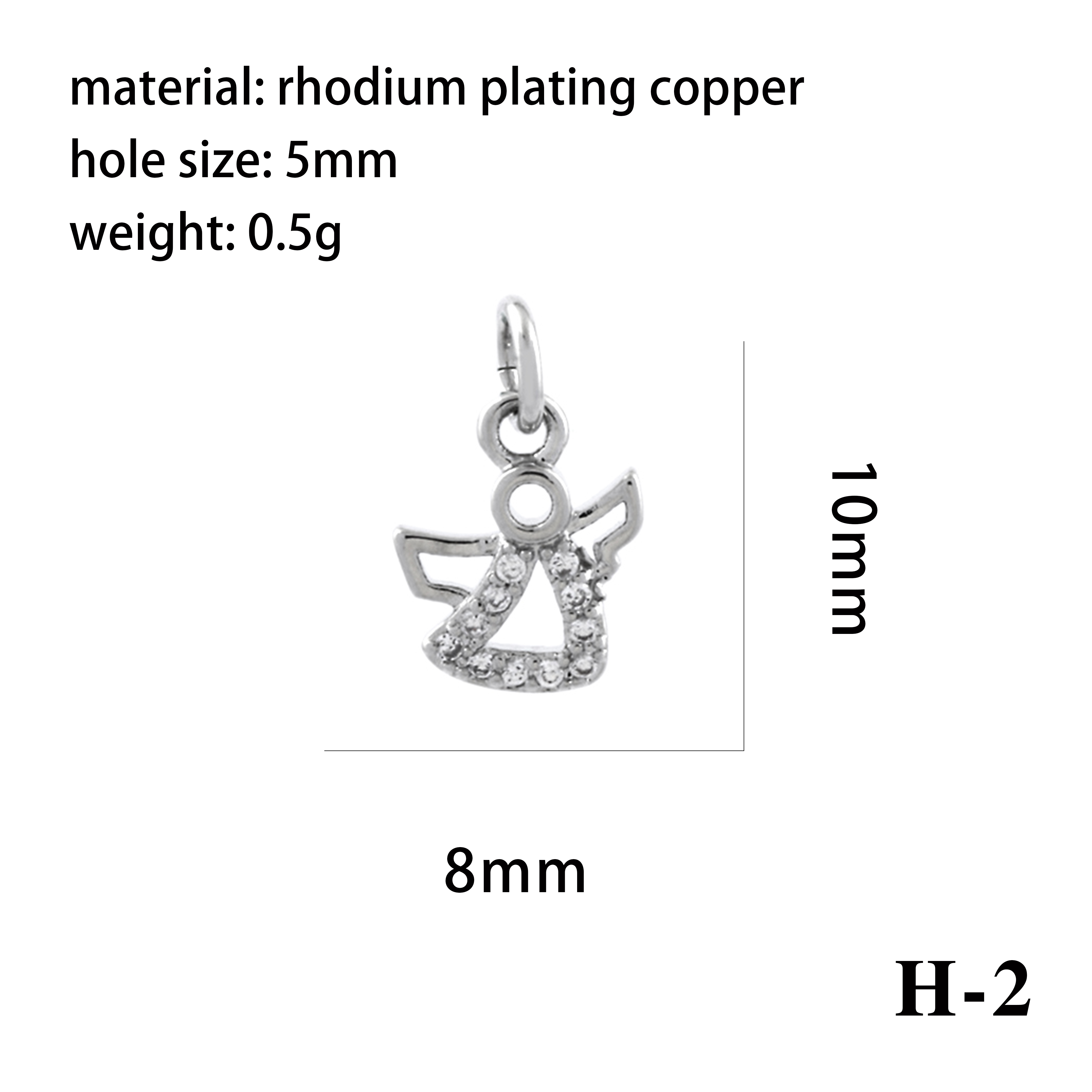 Ig Style Simple Style Angel Dolphin Crown Copper Plating Inlay Zircon 18k Gold Plated Charms display picture 13