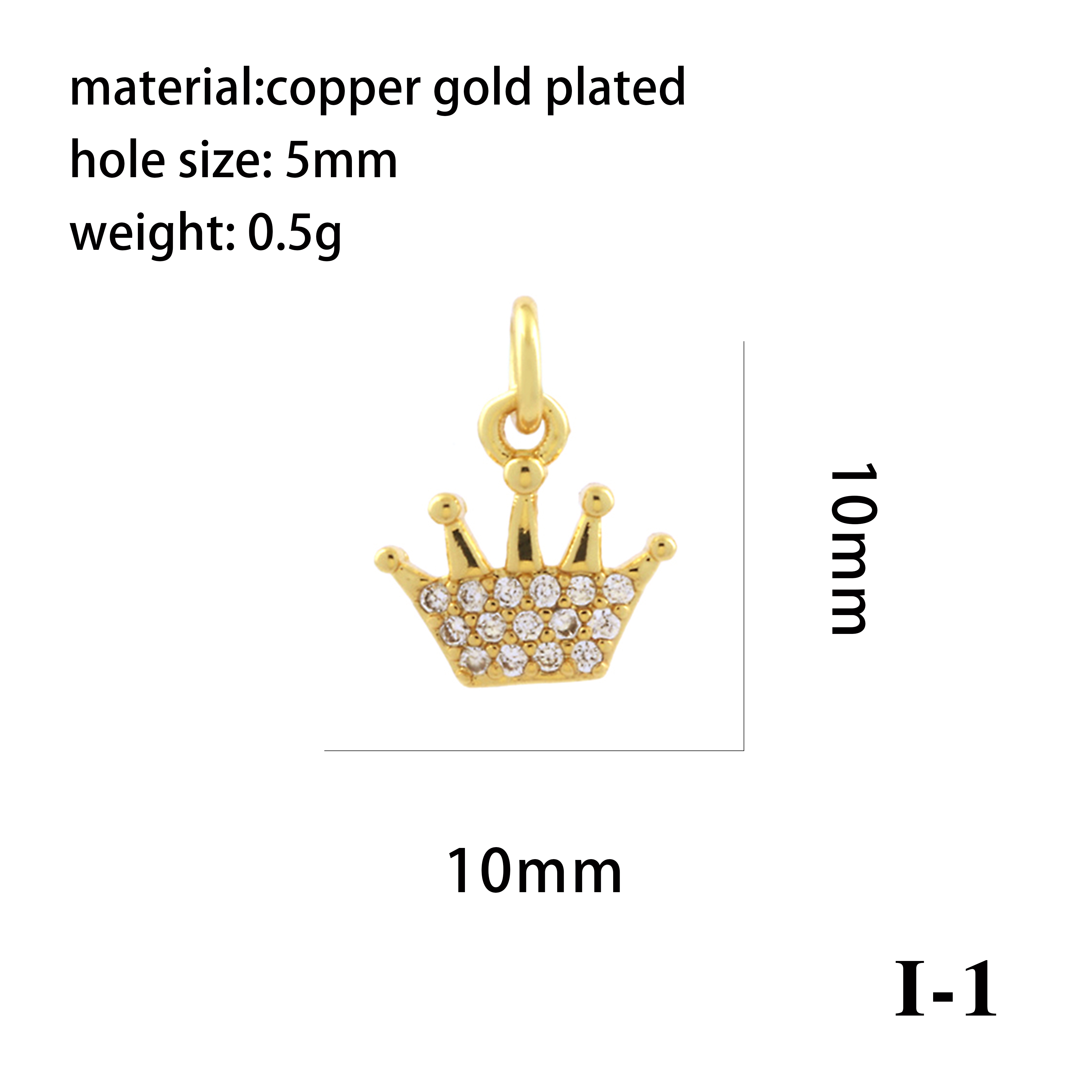 Ig Style Simple Style Angel Dolphin Crown Copper Plating Inlay Zircon 18k Gold Plated Charms display picture 25