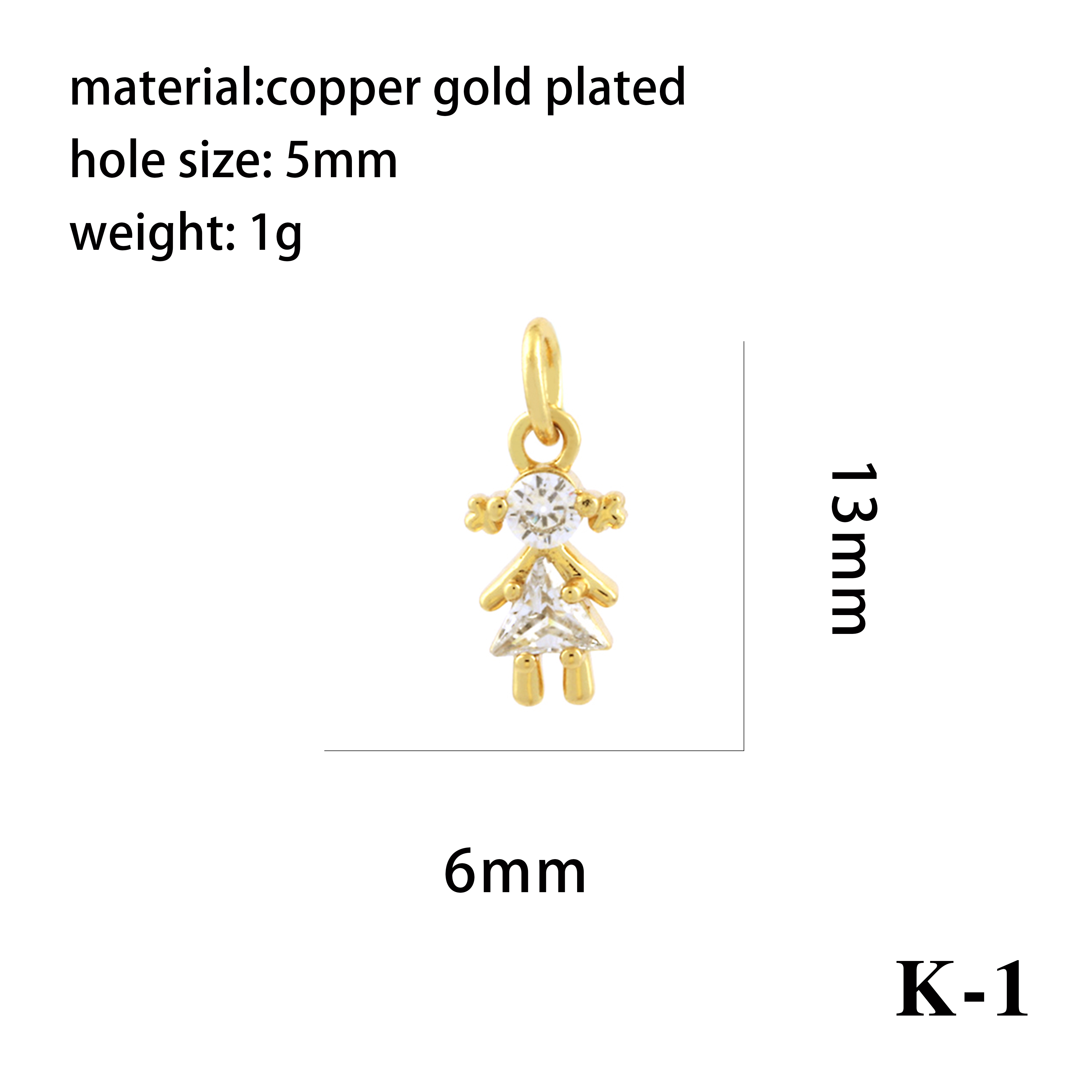 Ig Style Simple Style Angel Dolphin Crown Copper Plating Inlay Zircon 18k Gold Plated Charms display picture 15