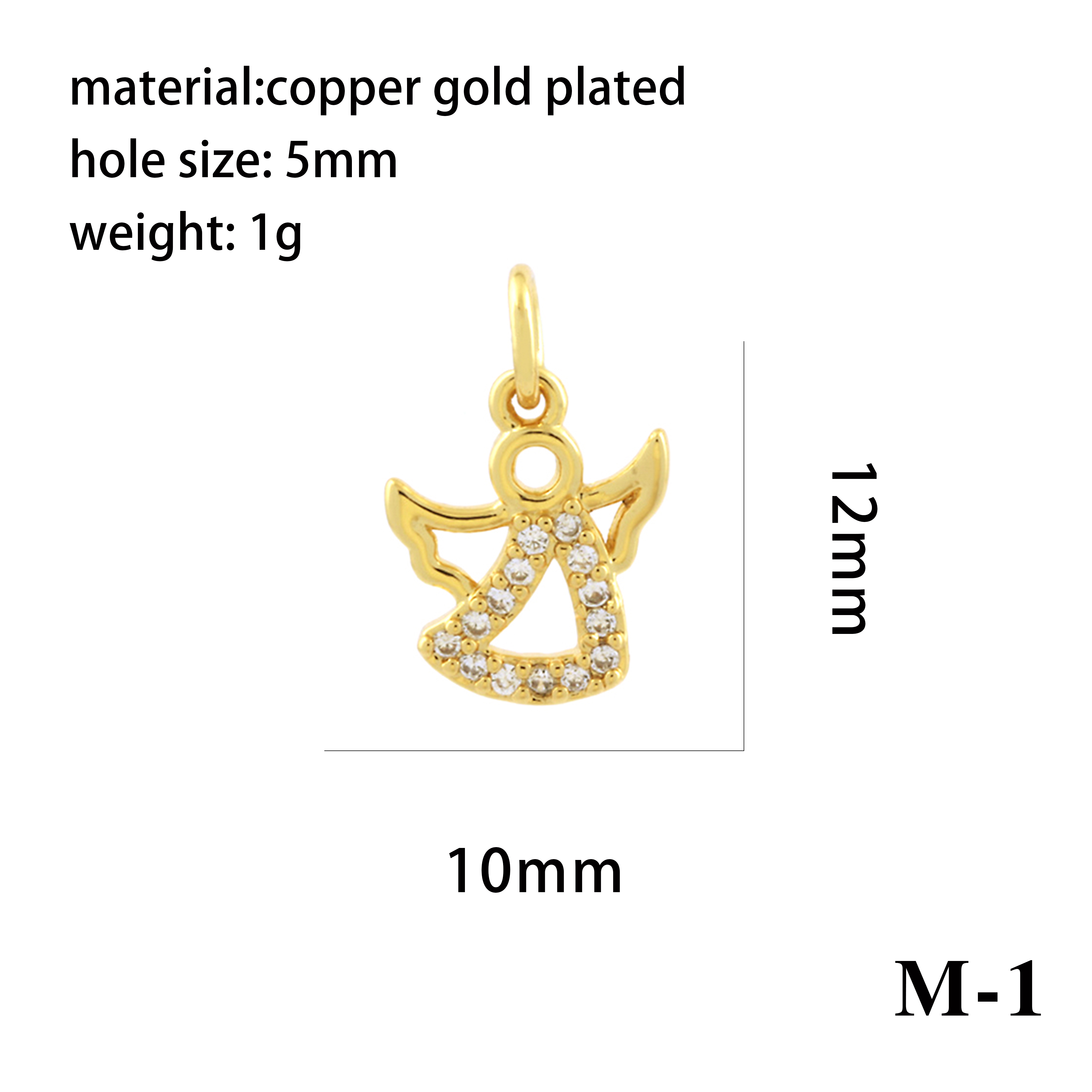 Ig Style Simple Style Angel Dolphin Crown Copper Plating Inlay Zircon 18k Gold Plated Charms display picture 33