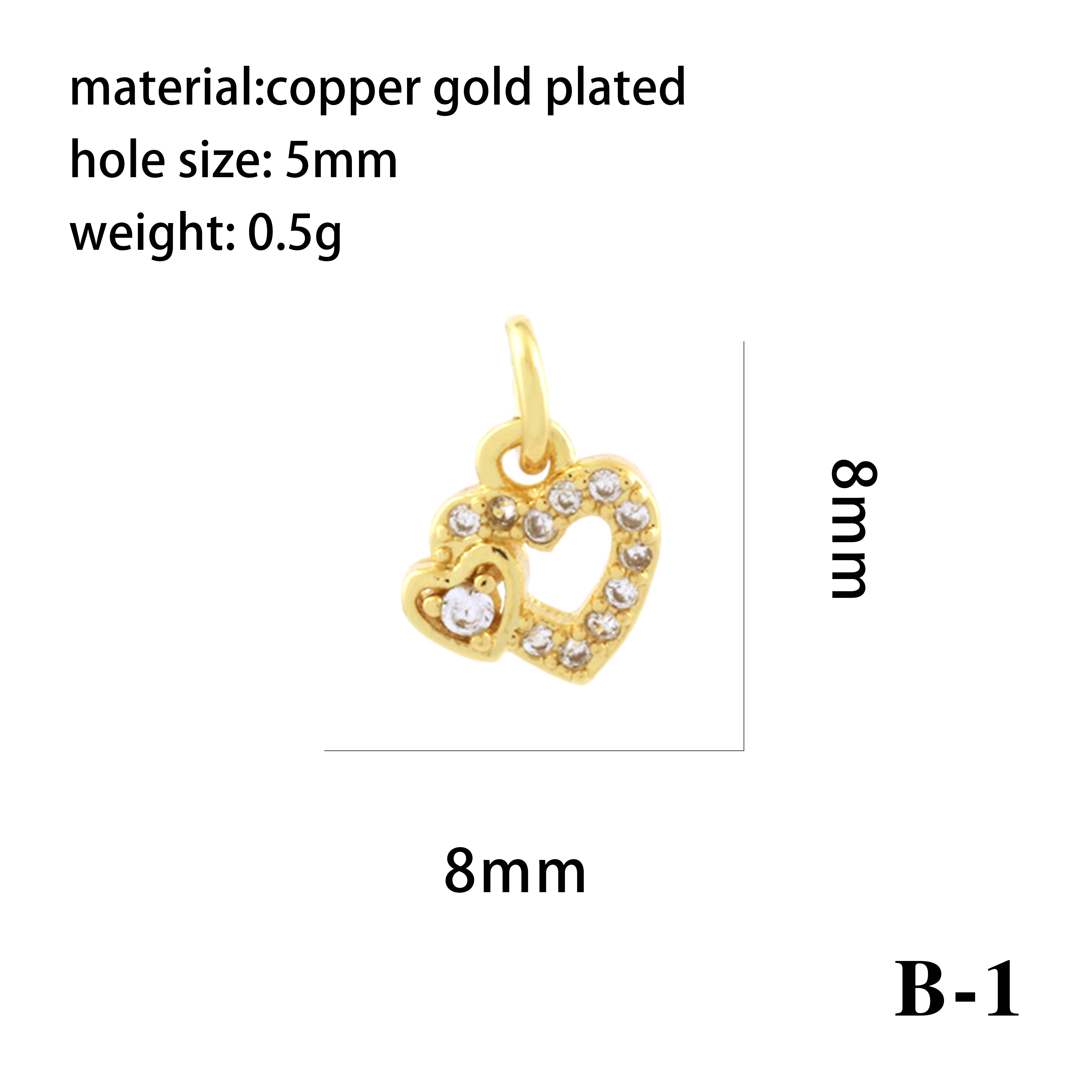 Romantic Simple Style Pentagram Letter Heart Shape Copper Plating Inlay Zircon 18k Gold Plated Charms display picture 6