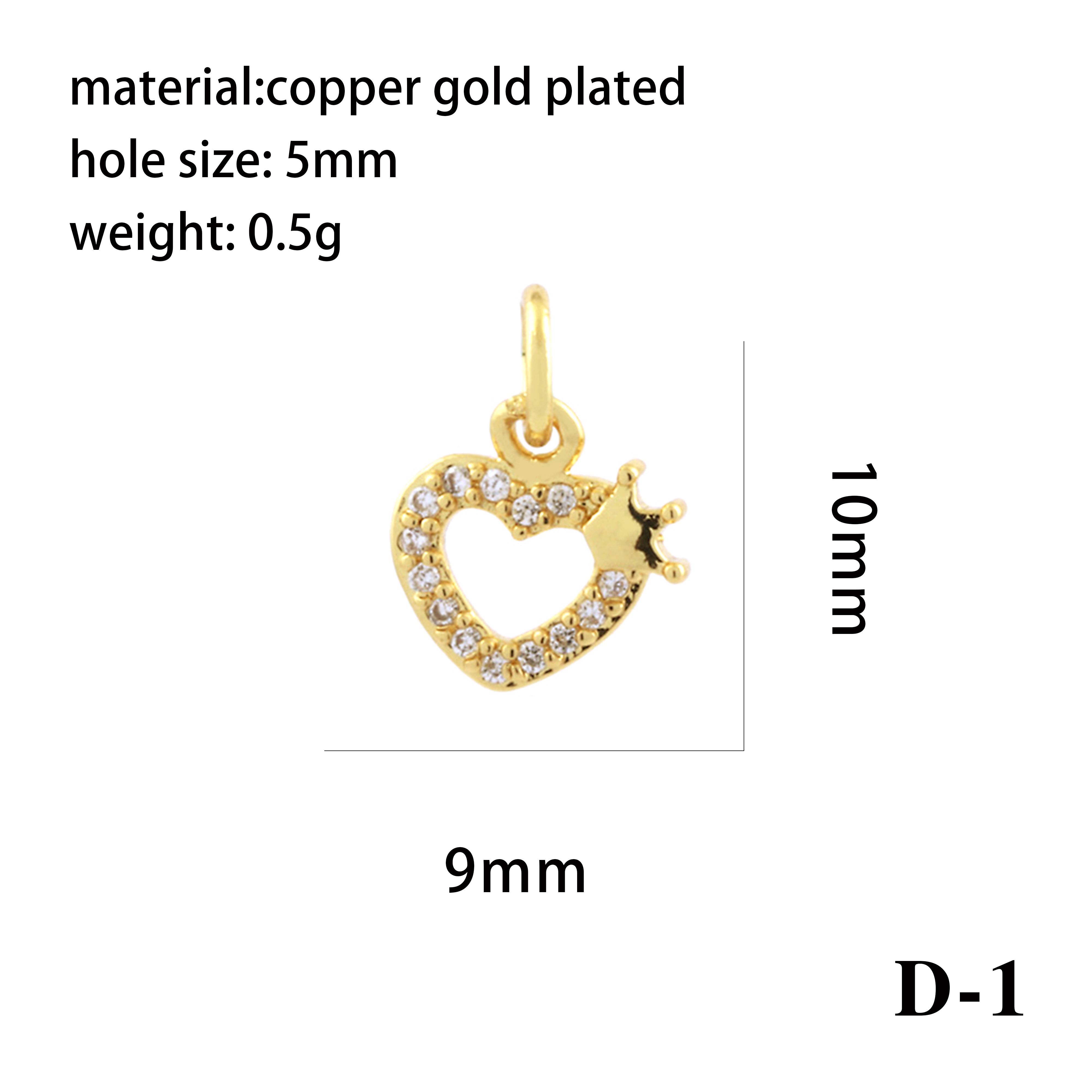 Romantic Simple Style Pentagram Letter Heart Shape Copper Plating Inlay Zircon 18k Gold Plated Charms display picture 12