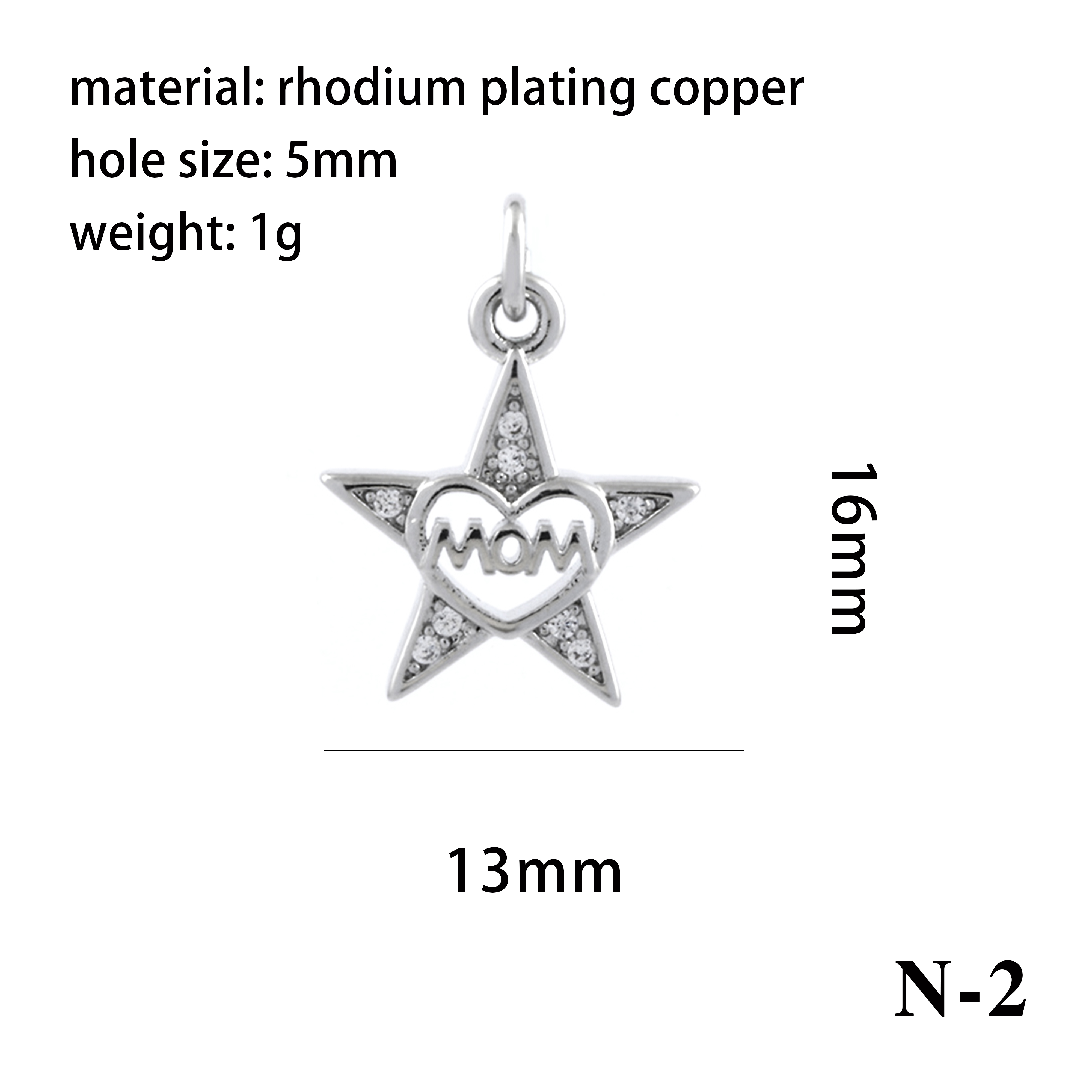 Romantic Simple Style Pentagram Letter Heart Shape Copper Plating Inlay Zircon 18k Gold Plated Charms display picture 22