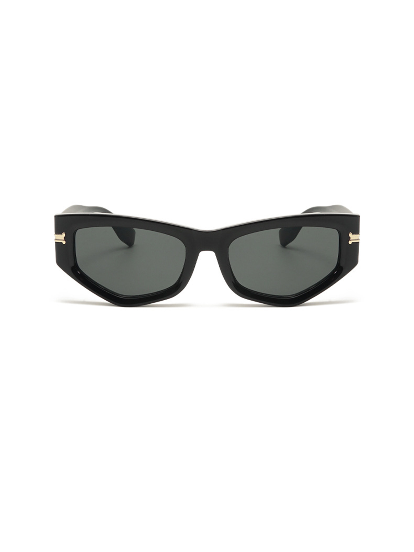 Vintage Style Commute Solid Color Pc Uv400 Polygon Cat Eye Inlaid Gold Full Frame Women's Sunglasses display picture 2