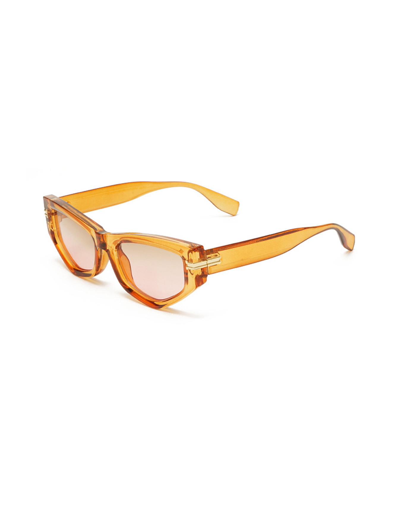 Vintage Style Commute Solid Color Pc Uv400 Polygon Cat Eye Inlaid Gold Full Frame Women's Sunglasses display picture 10