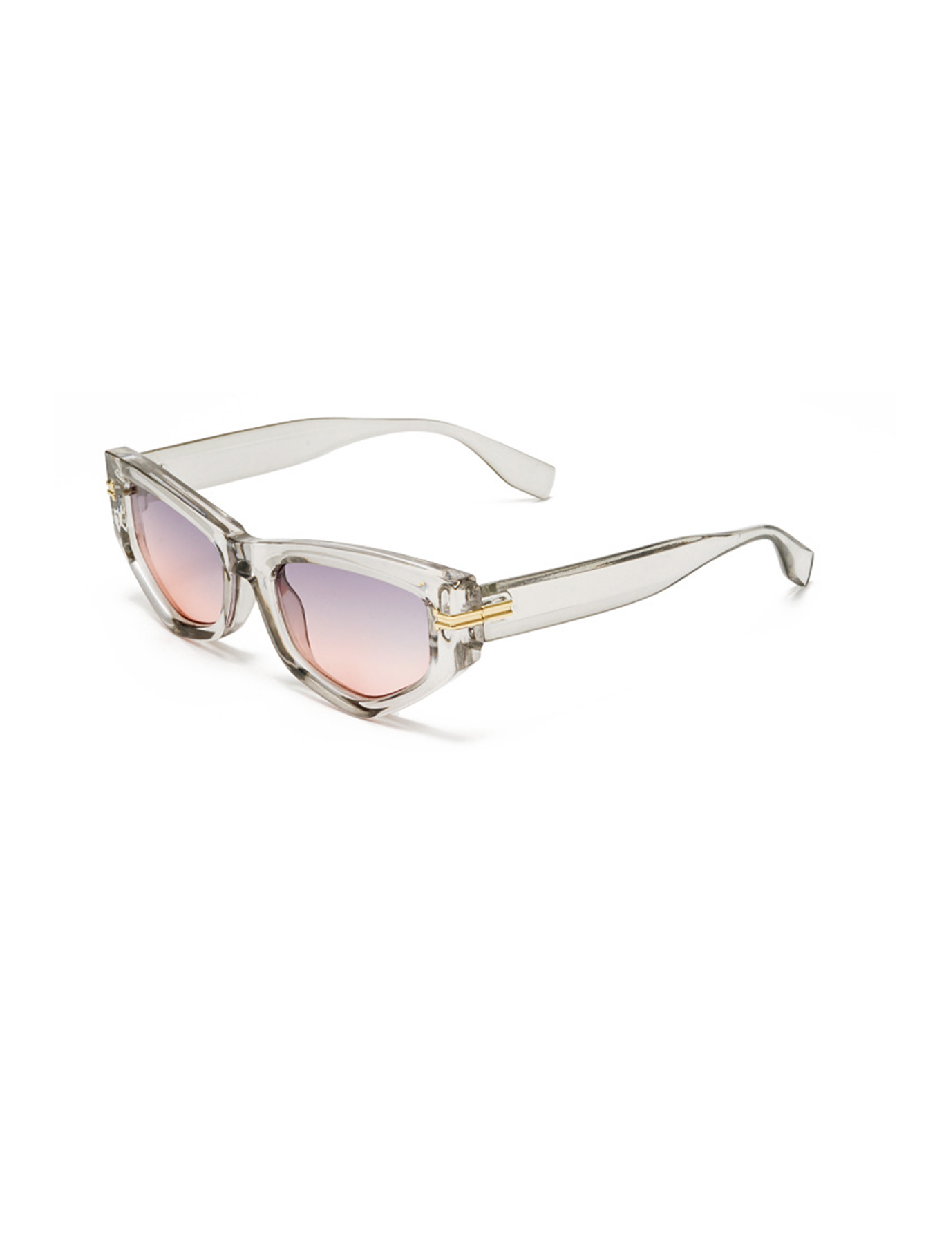 Vintage Style Commute Solid Color Pc Uv400 Polygon Cat Eye Inlaid Gold Full Frame Women's Sunglasses display picture 6