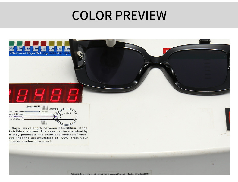 Retro Gradient Color Ac Square Full Frame Glasses display picture 3