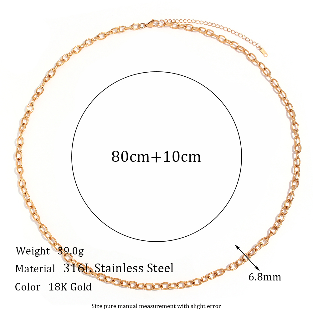 Basic Simple Style Classic Style Solid Color Stainless Steel Plating 18k Gold Plated Women's Waist Chain display picture 2