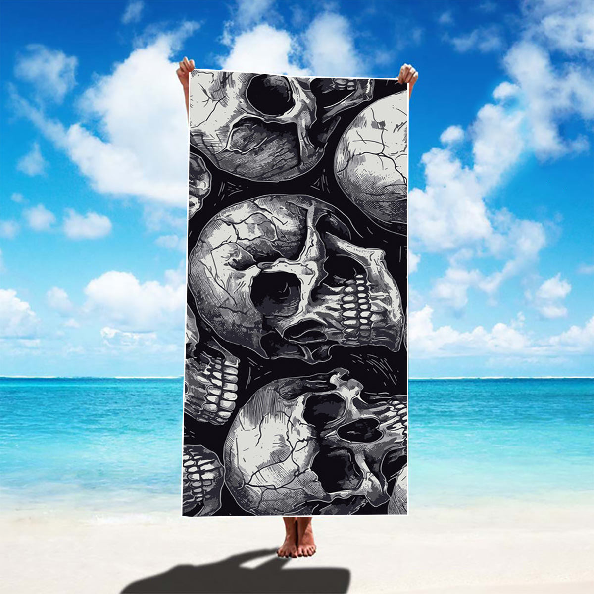 Skull Polyester Vacation Beach Towels display picture 2