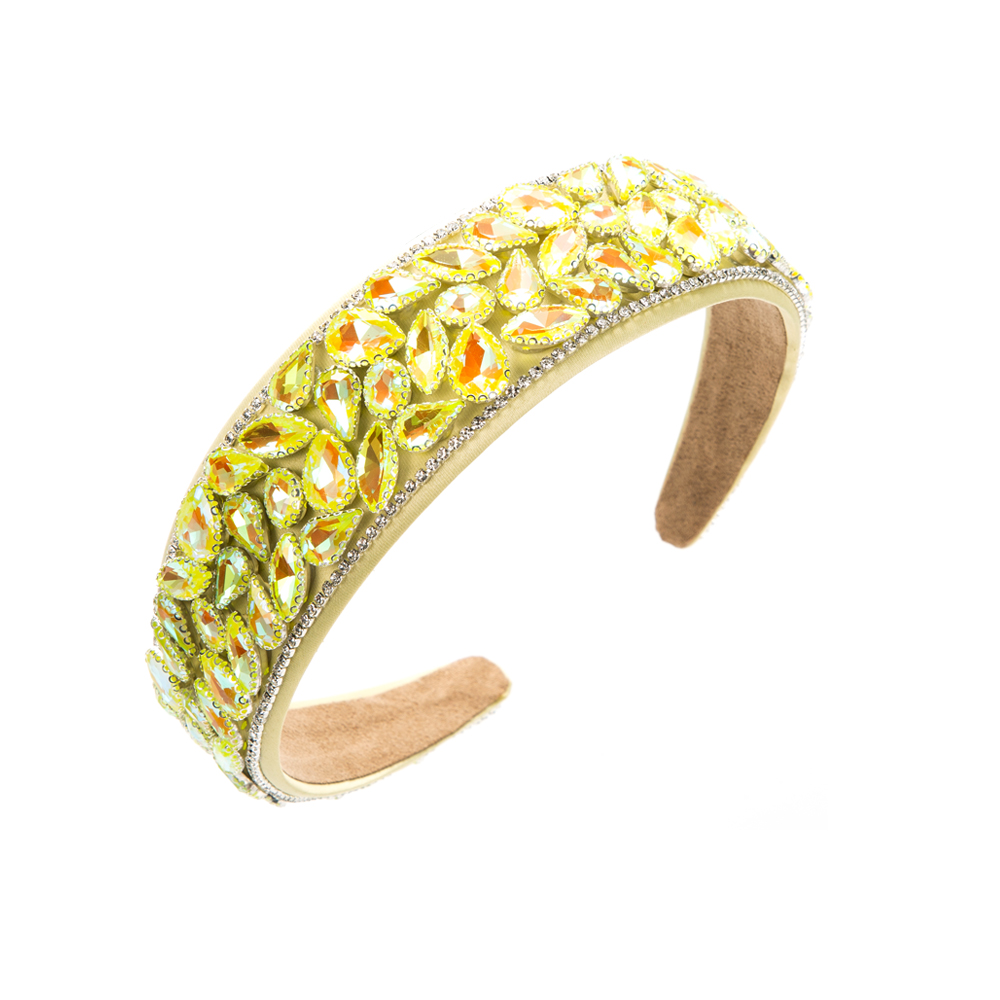 Shiny Solid Color Alloy Rhinestone Hair Band display picture 6