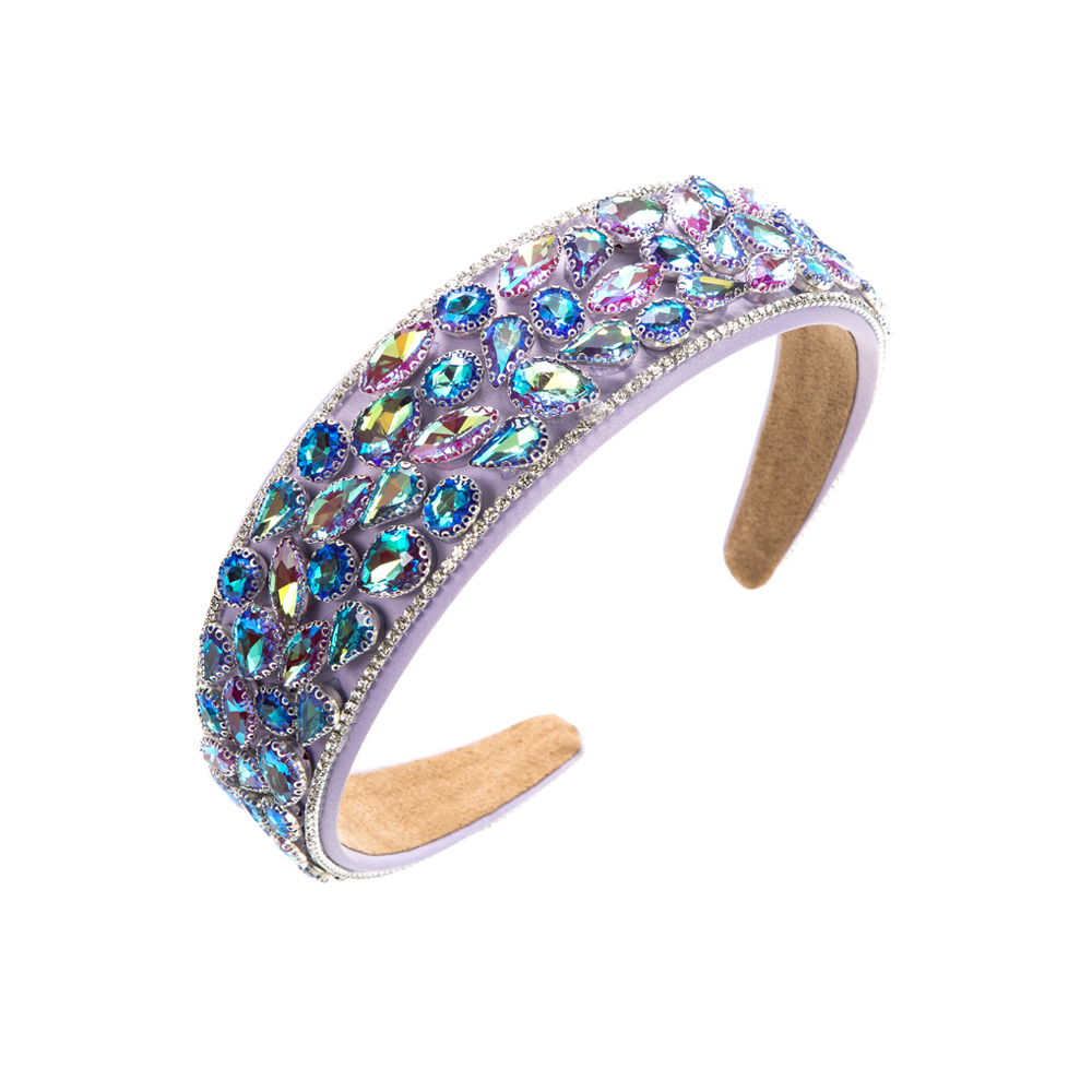 Shiny Solid Color Alloy Rhinestone Hair Band display picture 5