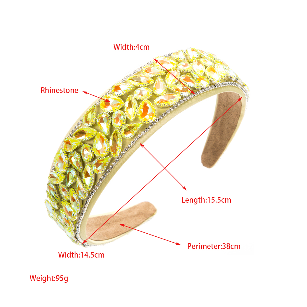 Shiny Solid Color Alloy Rhinestone Hair Band display picture 1