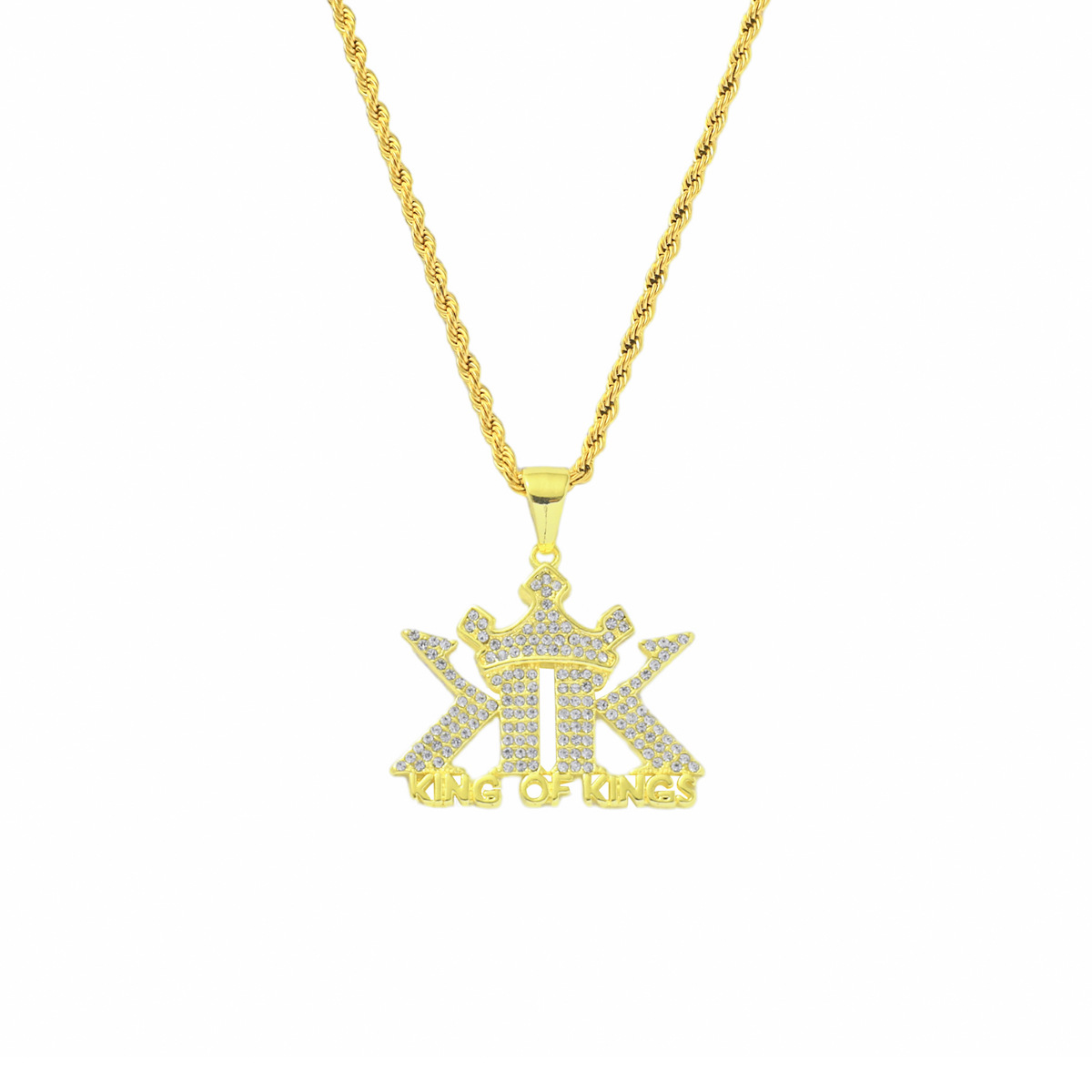 Hip-hop Letter Alloy Plating Gold Plated Men's Pendant Necklace display picture 1