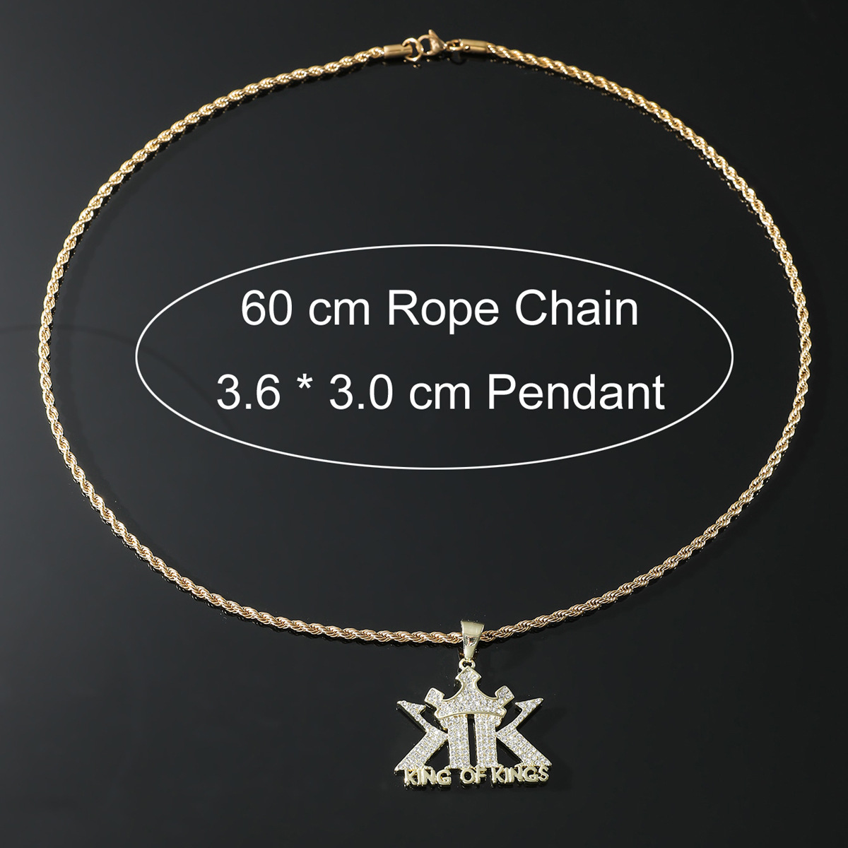Hip-hop Letter Alloy Plating Gold Plated Men's Pendant Necklace display picture 3