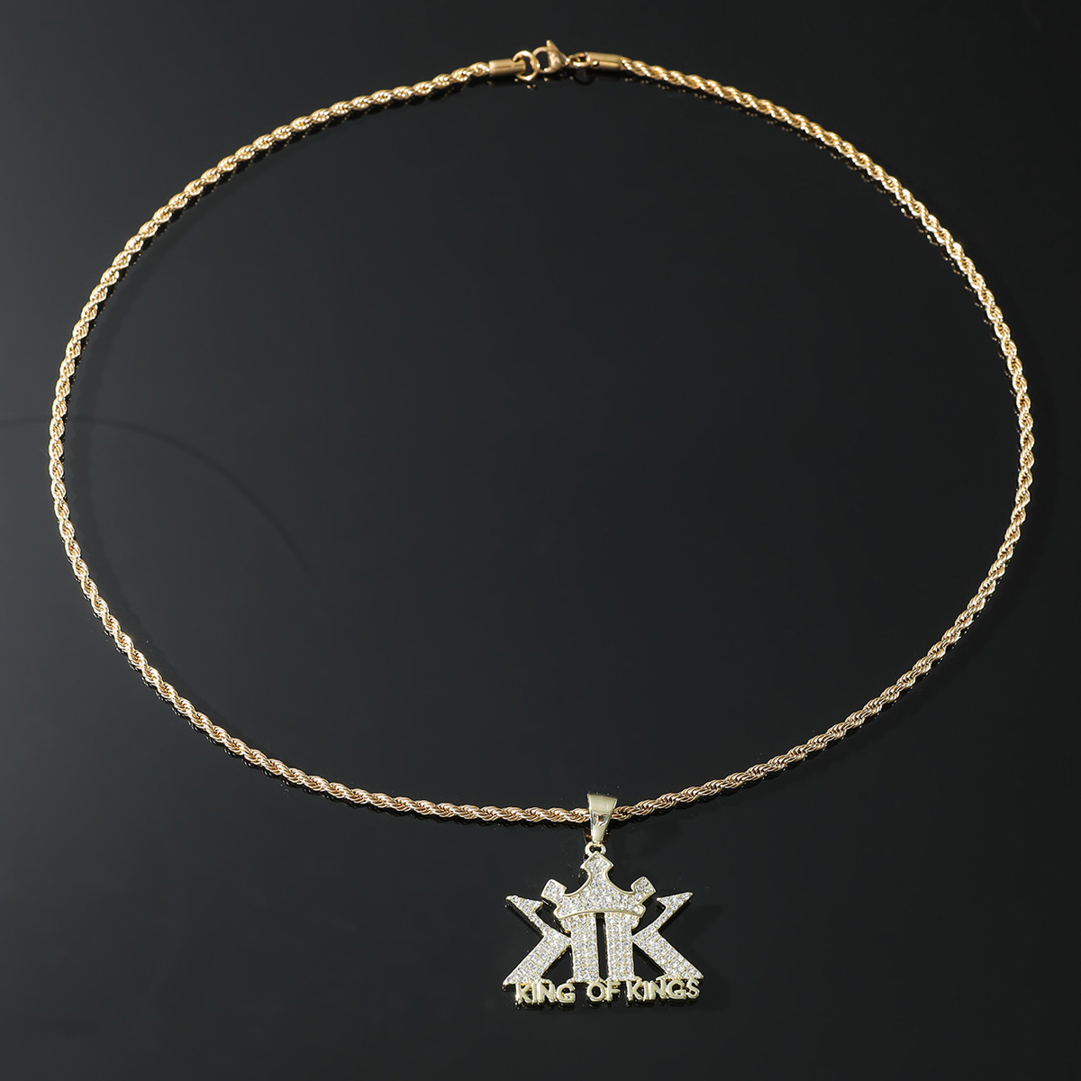 Hip-hop Letter Alloy Plating Gold Plated Men's Pendant Necklace display picture 6