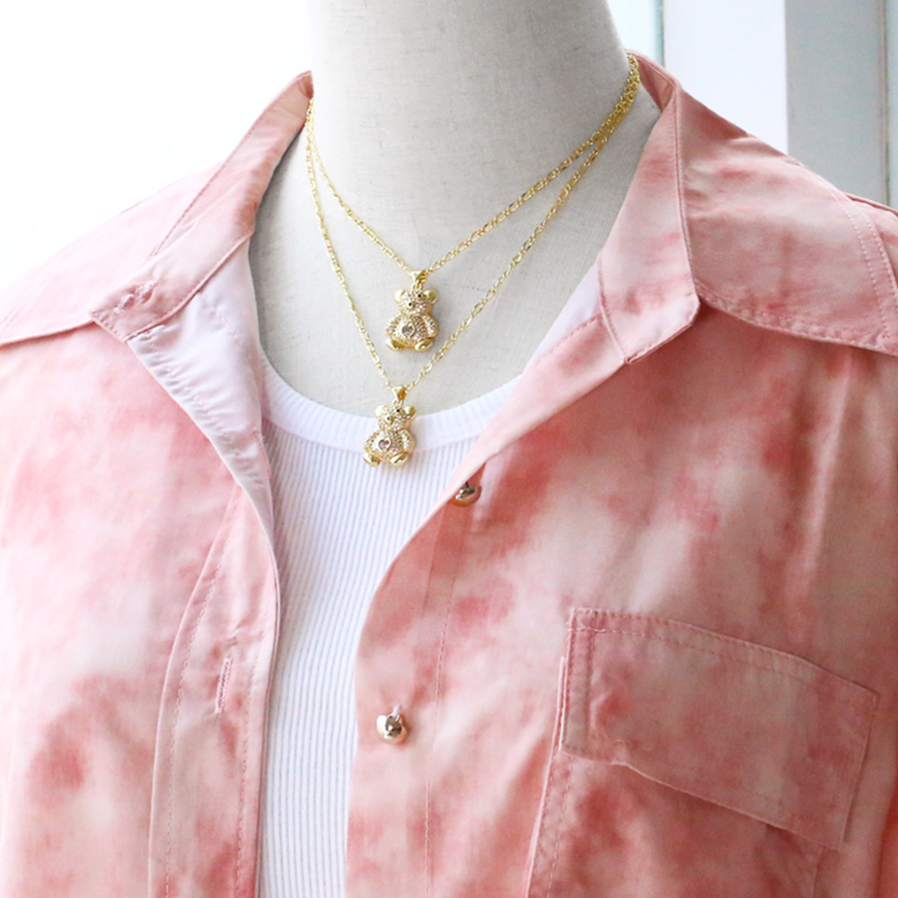 Cute Streetwear Little Bear Heart Shape Copper 18k Gold Plated Zircon Pendant Necklace In Bulk display picture 9