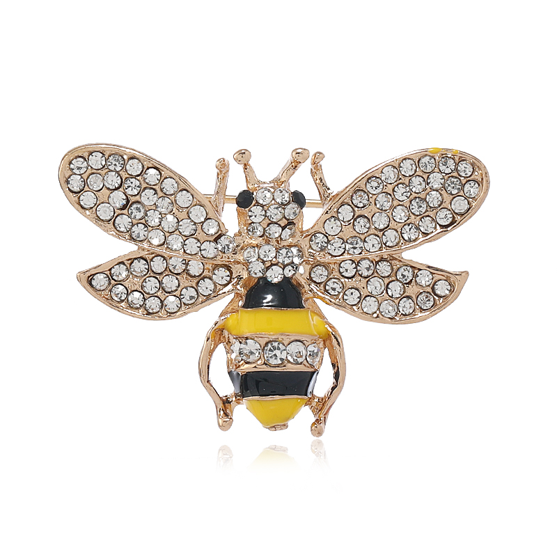 Simple Style Classic Style Bee Alloy Inlay Artificial Diamond Women's Brooches display picture 4