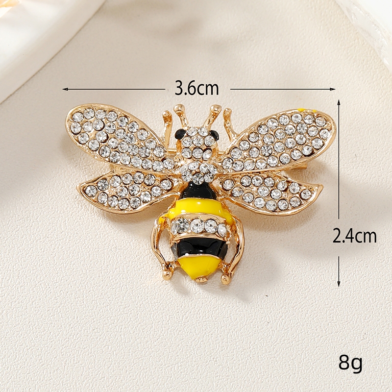 Simple Style Classic Style Bee Alloy Inlay Artificial Diamond Women's Brooches display picture 5