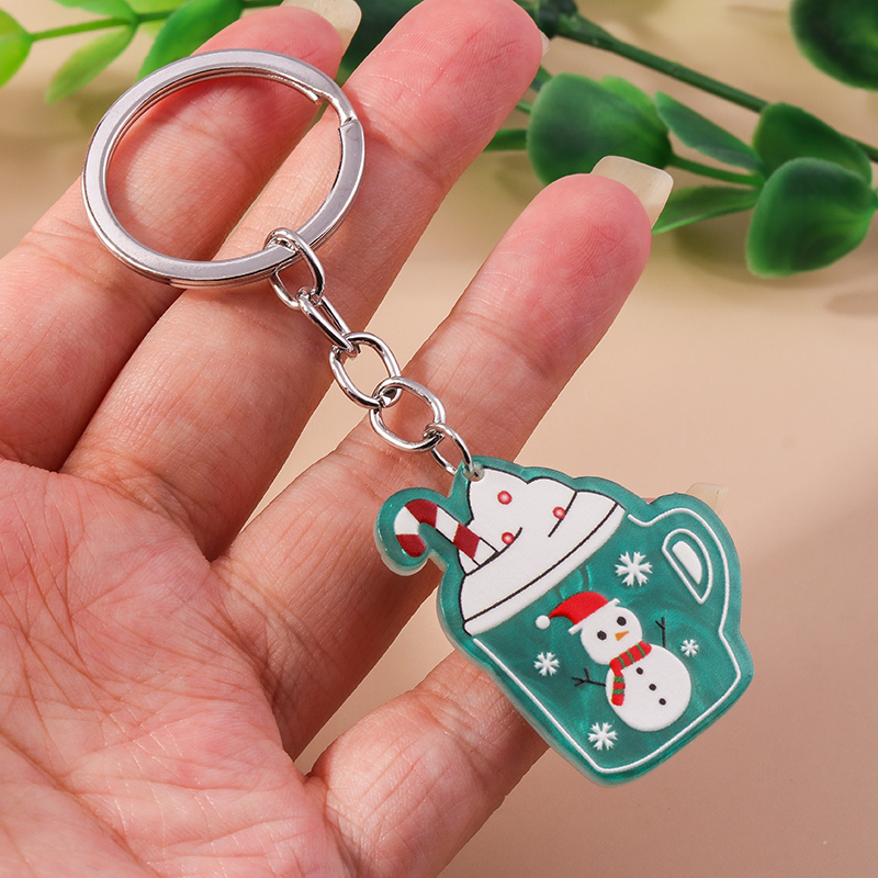 Cute Christmas Tree Snowman Elk Zinc Alloy Christmas Bag Pendant Keychain display picture 10