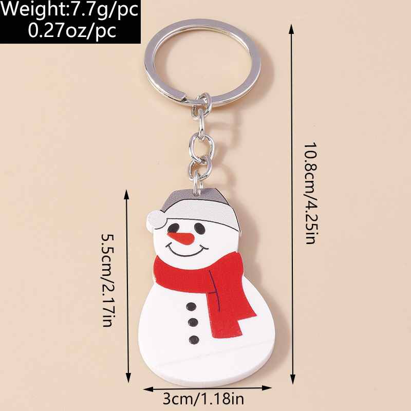 Cute Christmas Tree Snowman Elk Zinc Alloy Christmas Bag Pendant Keychain display picture 2