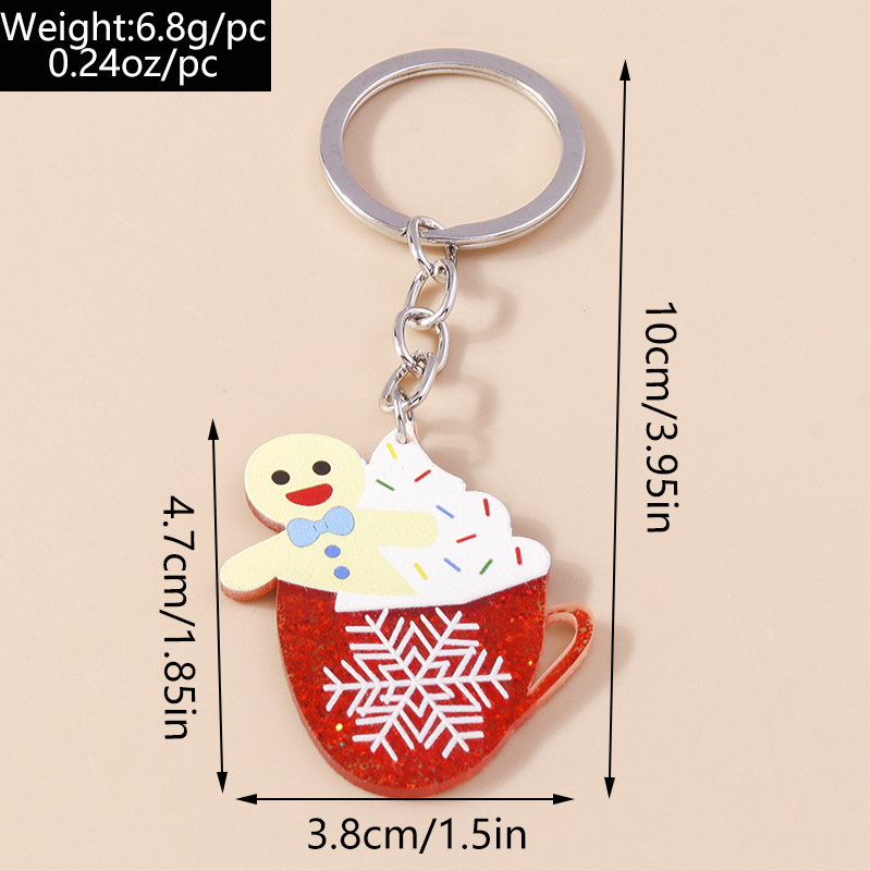Cute Christmas Tree Snowman Elk Zinc Alloy Christmas Bag Pendant Keychain display picture 4