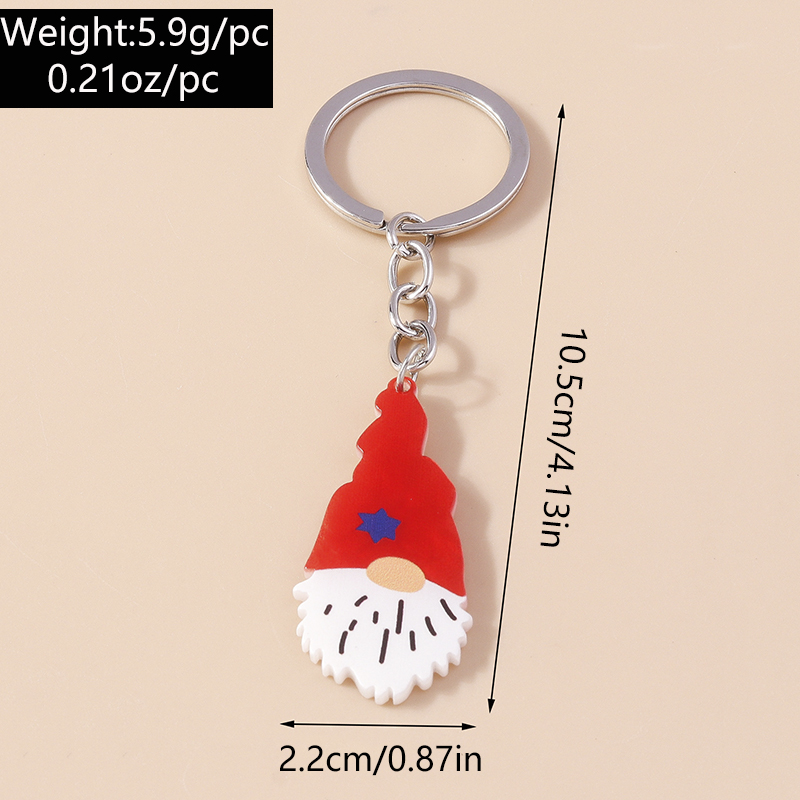Cute Christmas Tree Snowman Elk Zinc Alloy Christmas Bag Pendant Keychain display picture 5