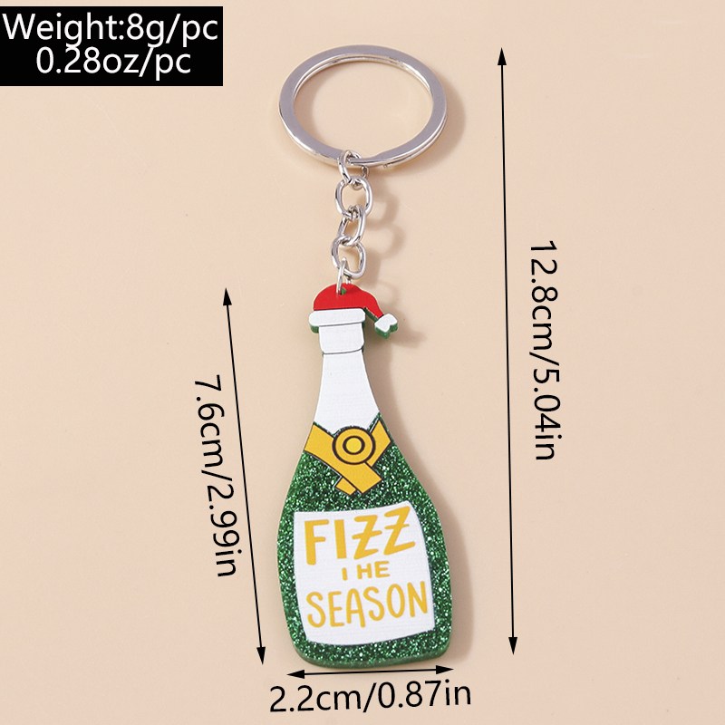 Cute Christmas Tree Snowman Elk Zinc Alloy Christmas Bag Pendant Keychain display picture 7