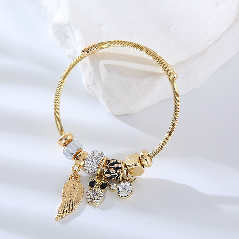 Elegant Glam Owl Wings Butterfly Rhinestones Alloy Wholesale Bangle display picture 7