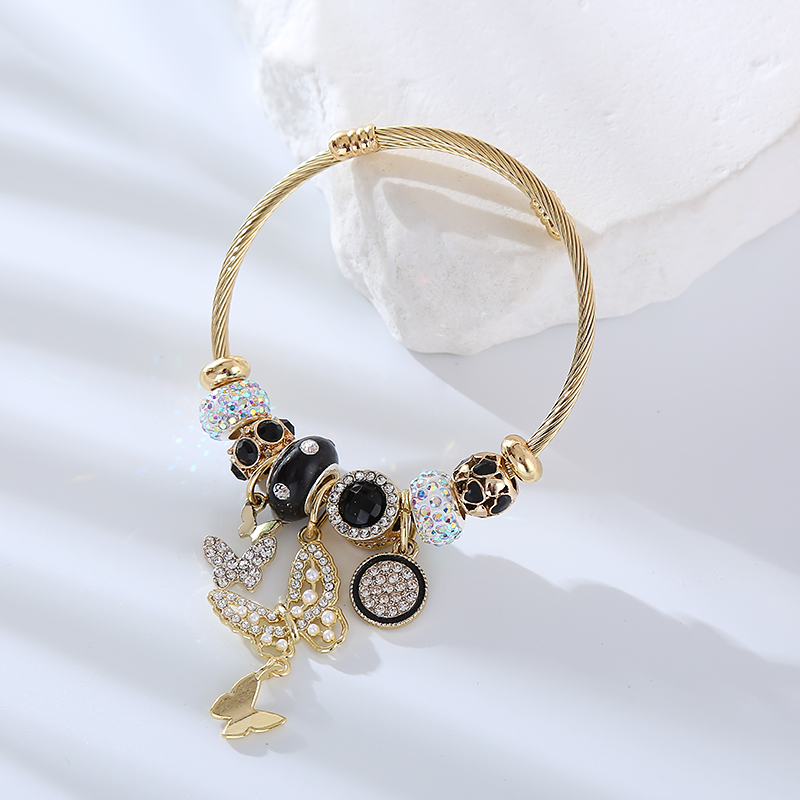 Elegant Glam Owl Wings Butterfly Rhinestones Alloy Wholesale Bangle display picture 6