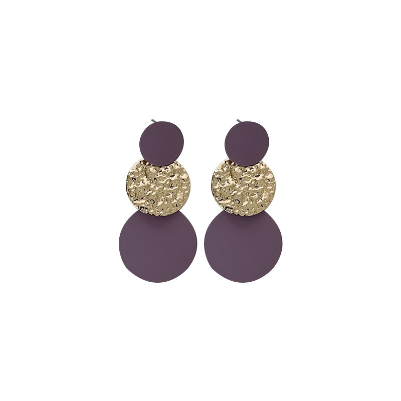 1 Pair Retro Round Pleated Alloy Drop Earrings display picture 1