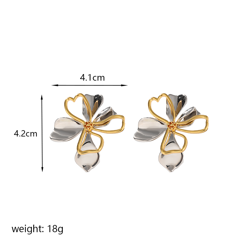 1 Pair Classic Style Flower Enamel Plating Inlay Copper Zircon 14k Gold Plated 18k Gold Plated Ear Studs display picture 5