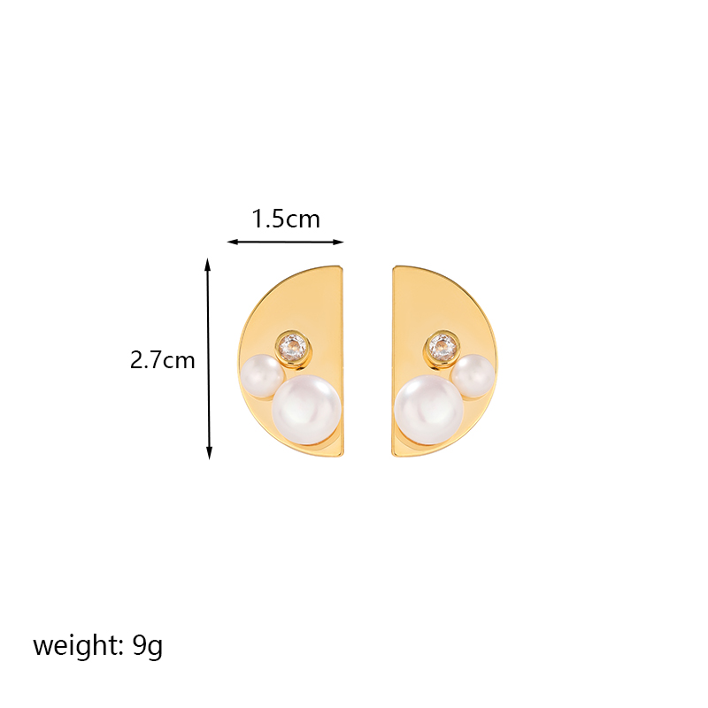 1 Pair Classic Style Flower Enamel Plating Inlay Copper Zircon 14k Gold Plated 18k Gold Plated Ear Studs display picture 1