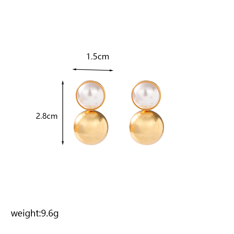 1 Pair Vintage Style Round Plating Hollow Out Inlay Copper Artificial Pearls Zircon 18k Gold Plated Earrings display picture 4