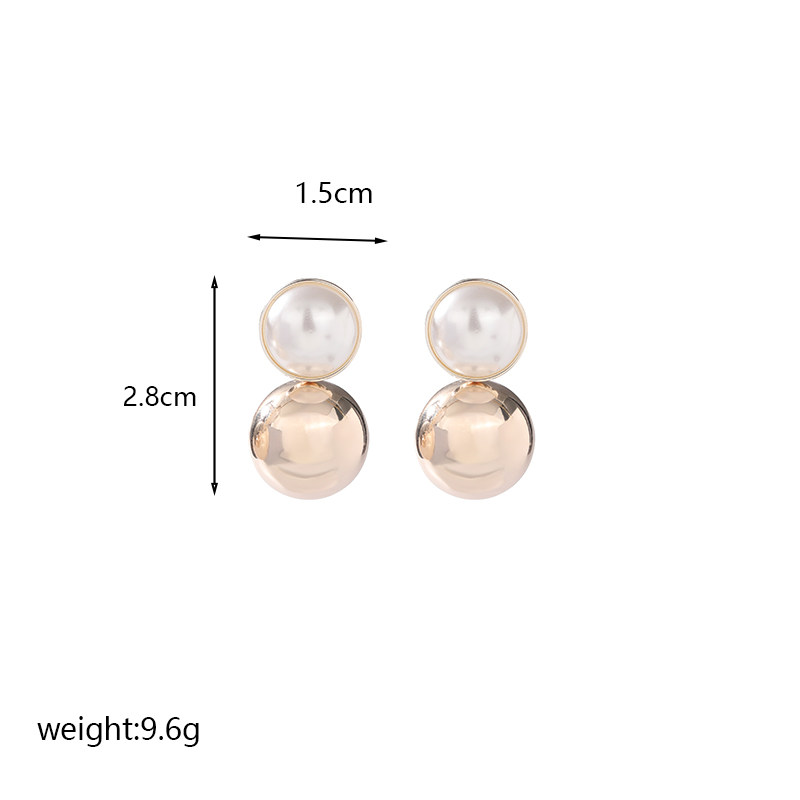 1 Pair Vintage Style Round Plating Hollow Out Inlay Copper Artificial Pearls Zircon 18k Gold Plated Earrings display picture 2