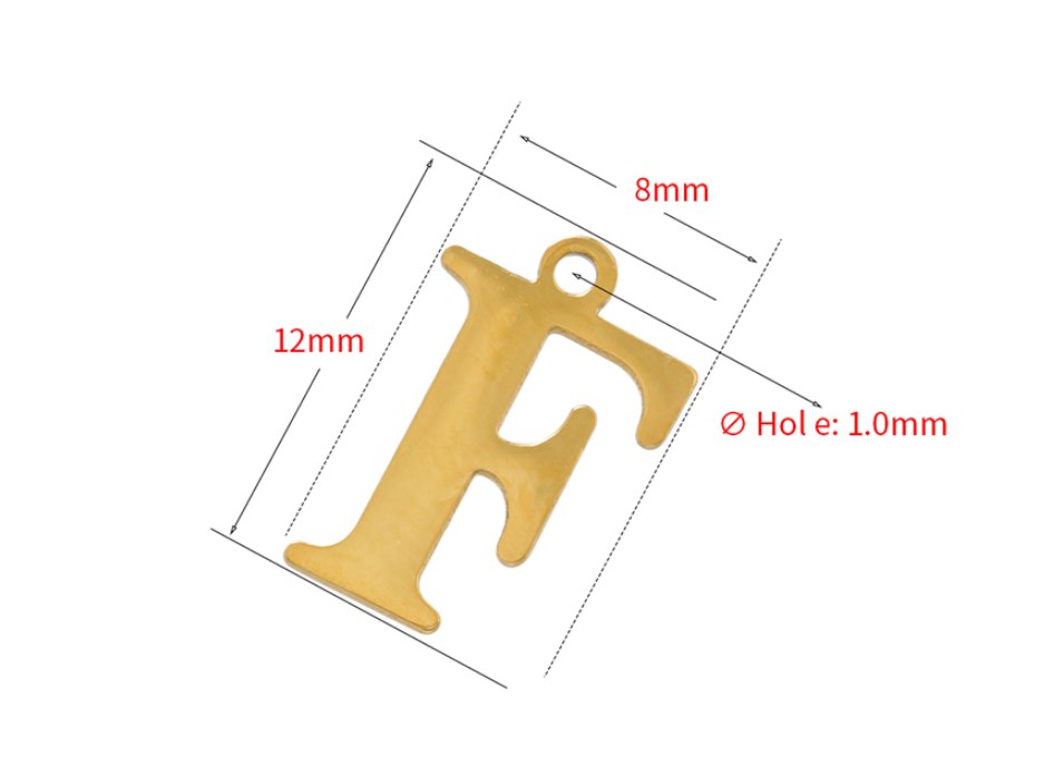 1 Piece Stainless Steel 18K Gold Plated Letter display picture 55