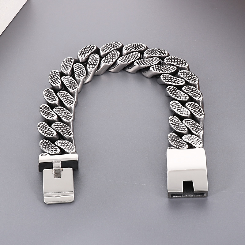 Hip-hop Punk Solid Color Titanium Steel Men's Bracelets display picture 5