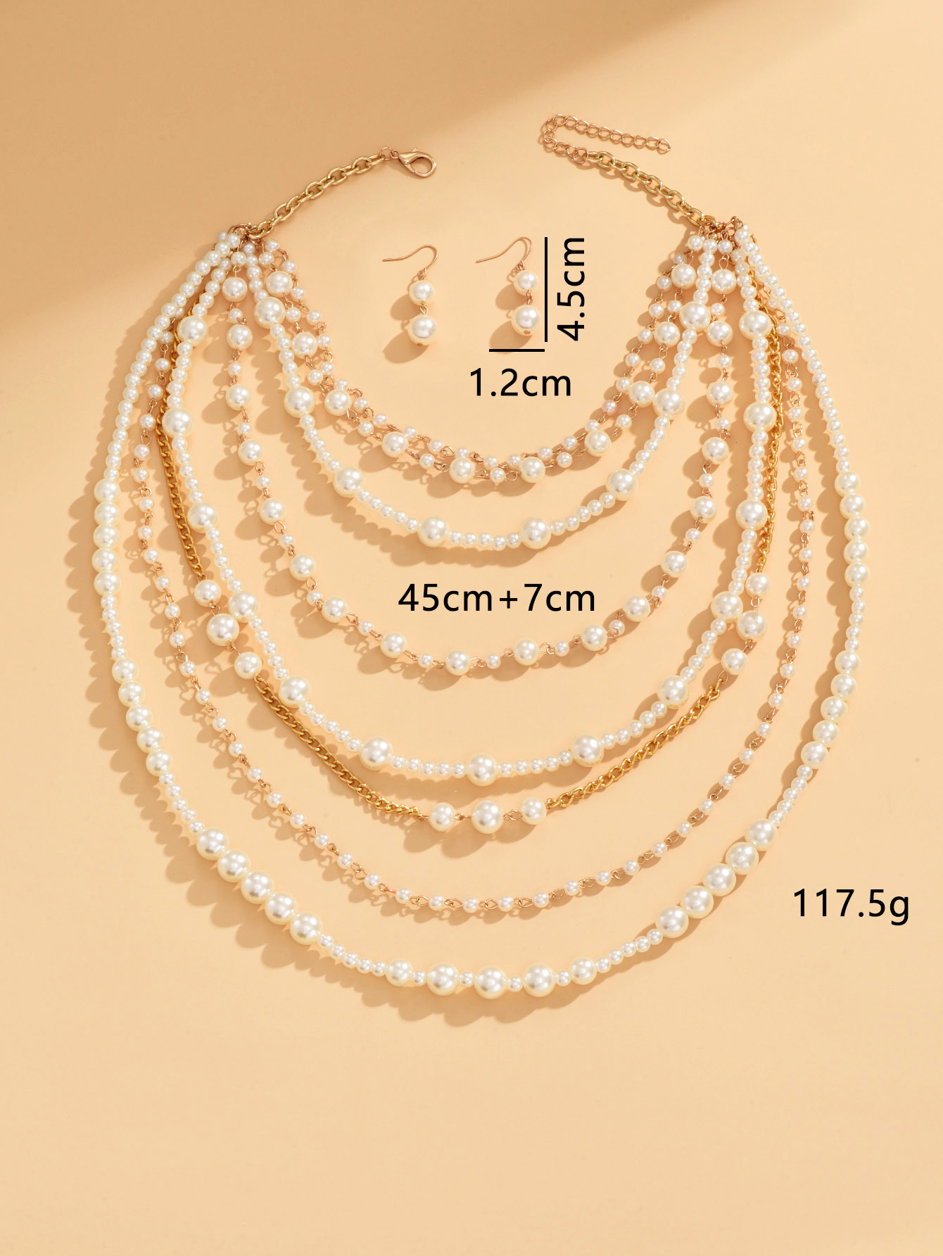 Simple Style Round Alloy Plastic Wholesale Layered Necklaces display picture 1