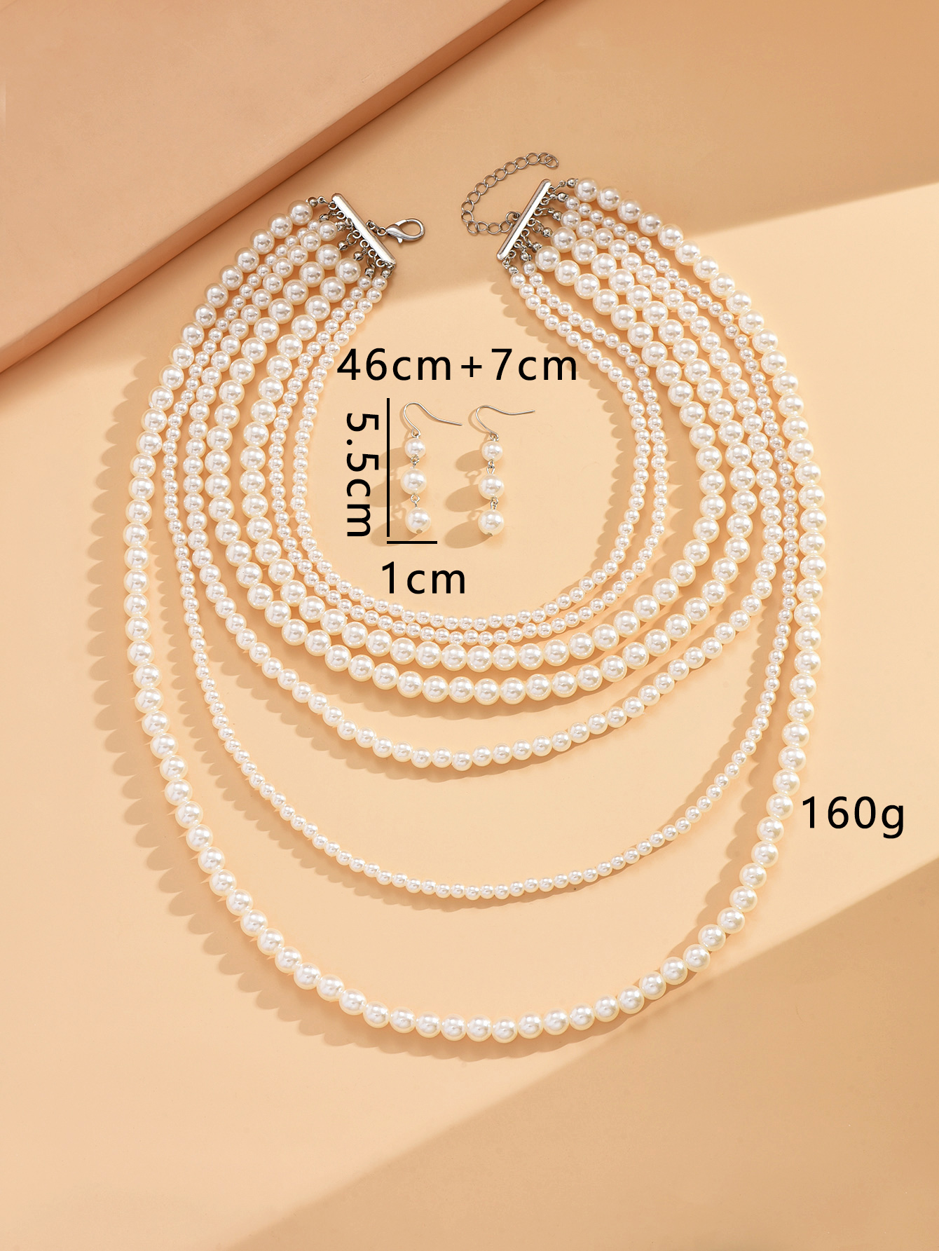 Einfacher Stil Runden Kunststoff Großhandel Geschichtete Halskette display picture 6