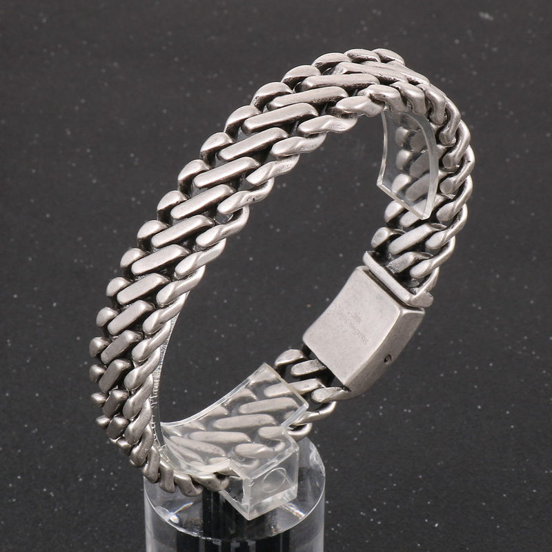 Retro Solid Color Titanium Steel Polishing Men's Bracelets display picture 4
